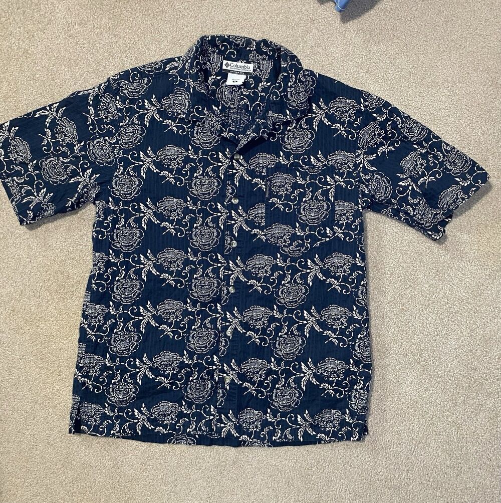 Vintage Columbia Sportswear Spring 2005 Men’s Size M Seersucker Floral